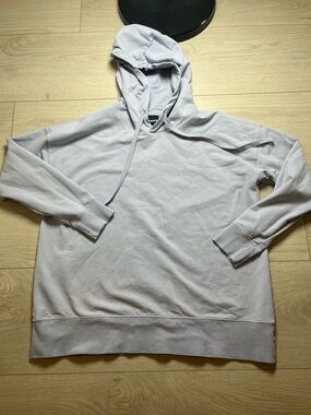 Mono B Hoodie Women’s Grayish Blue Lavender 3/4 Sleeves Size Medium